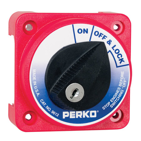 PERKO Compact Medium Duty Battery Selector W/ Key Lock 9612DP